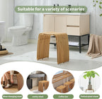 Bamboo Shower Bench, Waterproof Non-Slip Bath Stool,Sturdy Stable