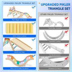 Pikler Triangle Set with Cushion, 9-in-1 Kids Climbing Toys for Toddlers 1-3 Inside, Montessori Toddler Climbing Toys Indoor, Large Wooden Pikler