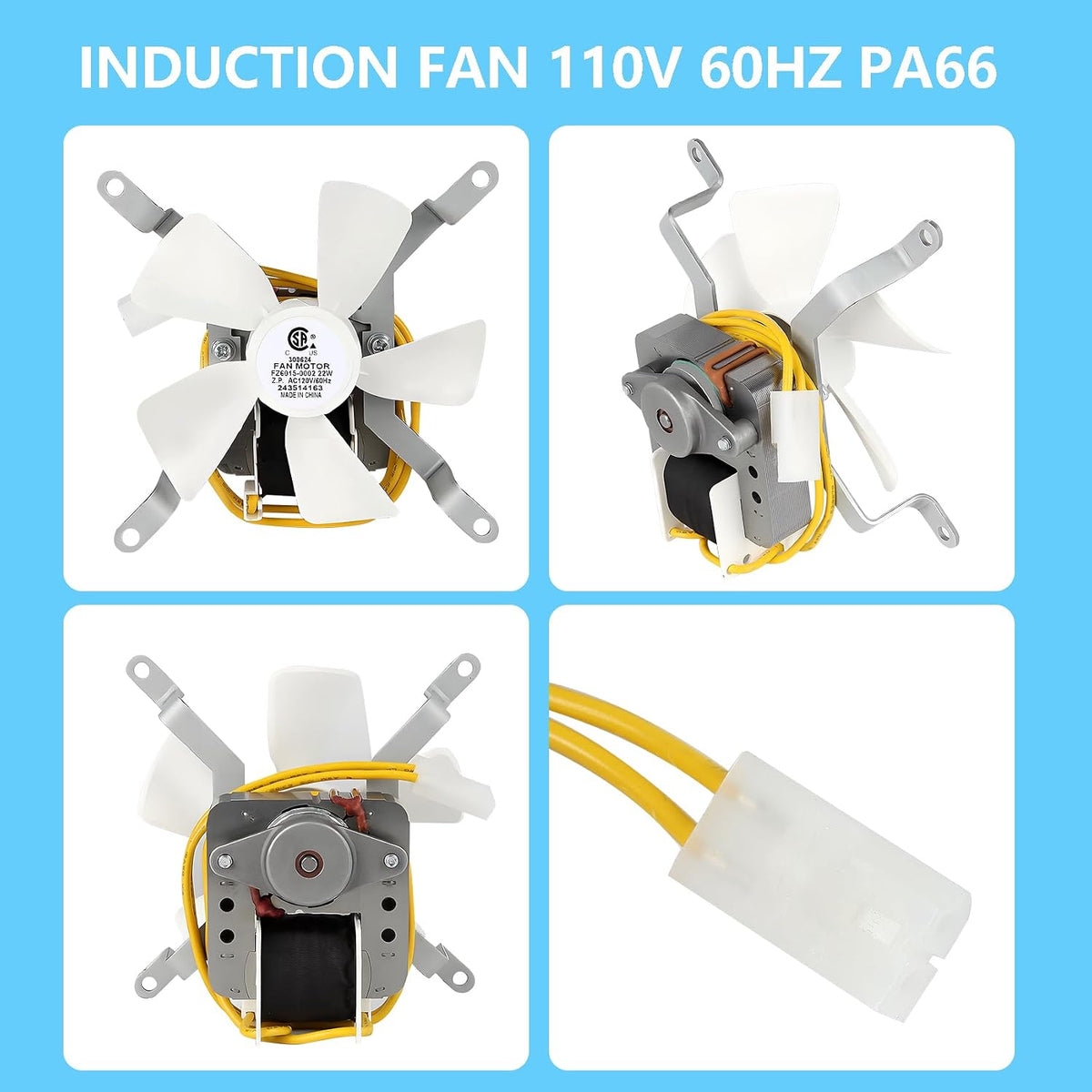 Complete Replacement Parts Kit for Pit Boss and Traeger, Auger Motor, Grill Induction Fan, Fire Burn Pot with Screws, Hot Rod Ignitor with Fuse, for