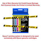 Epson 232 Genuine Ink Cartridge XL Black and Standard Color Combo Pack
