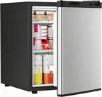 Antarctic Star 1.6 cu.ft Mini Fridge Adjustable Thermostat, Stainless Steel