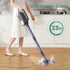 Steam Mop Steam Cleaner Fast Heat-Up with 400ML Water Tank 6-in-1 Multi Accessories, 23FT Power Cable, Lightweight, Steam Cleaner for sealed Hard
