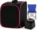 Portable Steam Sauna at Home, 9 Levels Heating, Sauna Tent for Home with Steamer and Folding Chair, Sauna for Relaxation, Detoxification, Spa