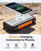 50000mAh Solar Power Bank 22.5W Wireless Portable Solar Charger
