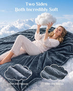 Soft Heated Blanket Full: Fluffy 220GSM Flannel and Sherpa Cozy Warm