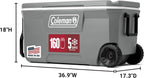Coleman Classic Series Insulated Portable Wheeled Cooler