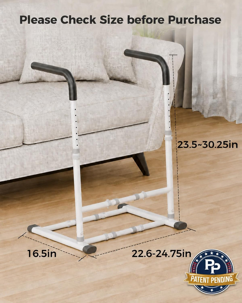 Couch Stand Assist for Seniors, Standing Support Handle, White