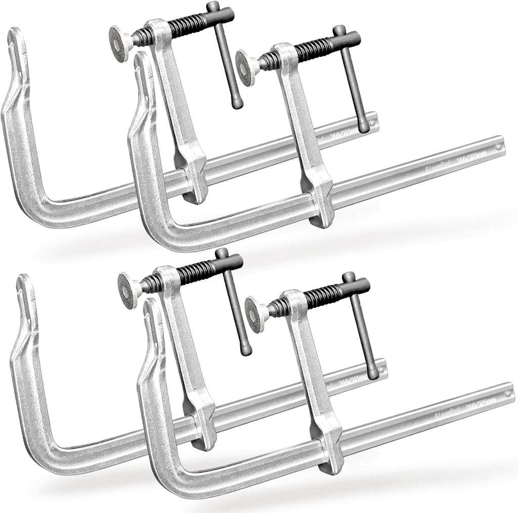 Heavy-Duty 12-Inch F-Clamps, 4-Pack, 1320 Lbs Forged Alloy Steel