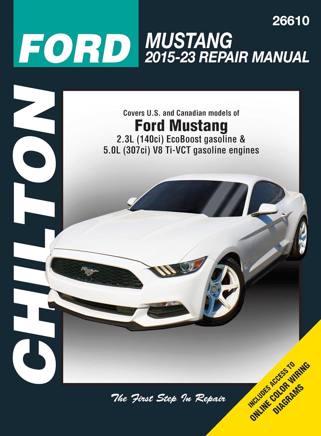 Haynes Chilton Compatible for Ford Mustang (2015-2023) Repair Manual - Full Color Photos and Diagrams with Free Online Access to More Repair Content
