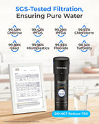 Waterdrop 10UB Under Sink Water Filter System with Dedicated Faucet