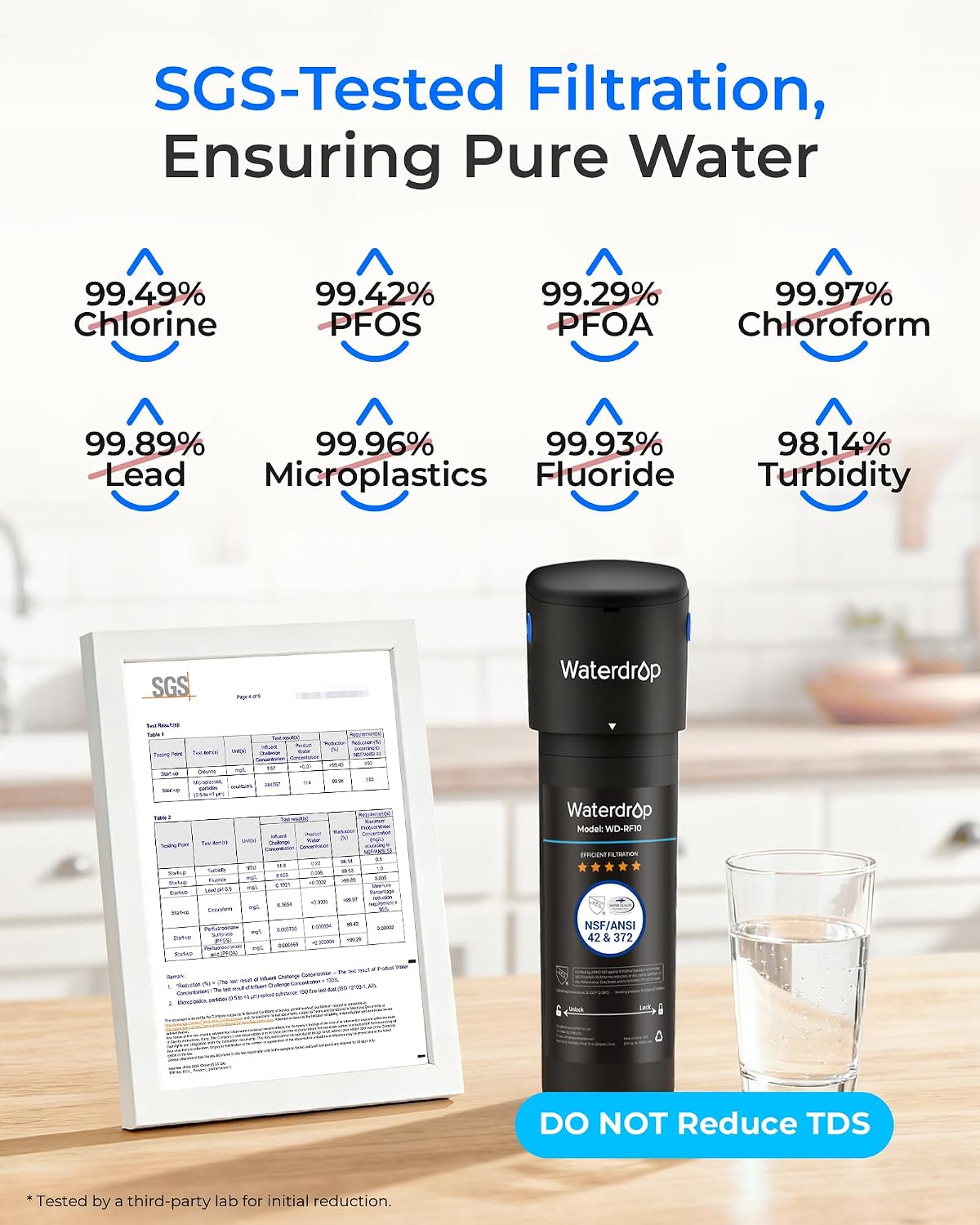 Waterdrop 10UB Under Sink Water Filter System with Dedicated Faucet