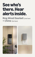 Ring Wired Doorbell (newest model), Speckled Gray with Chime (newest model), White