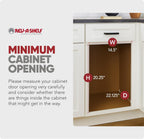 Rev-A-Shelf Double Pullout Trash Can w/Soft-Close Slides, 14.5" Min Opening