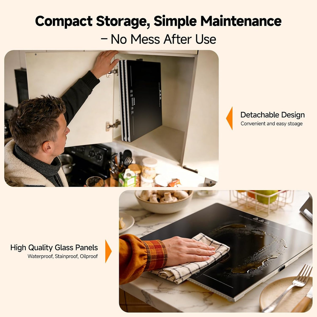 FEPPO 2026 Electric Food Warming Tray 47"x15" Rectangular Kitchen Appliance