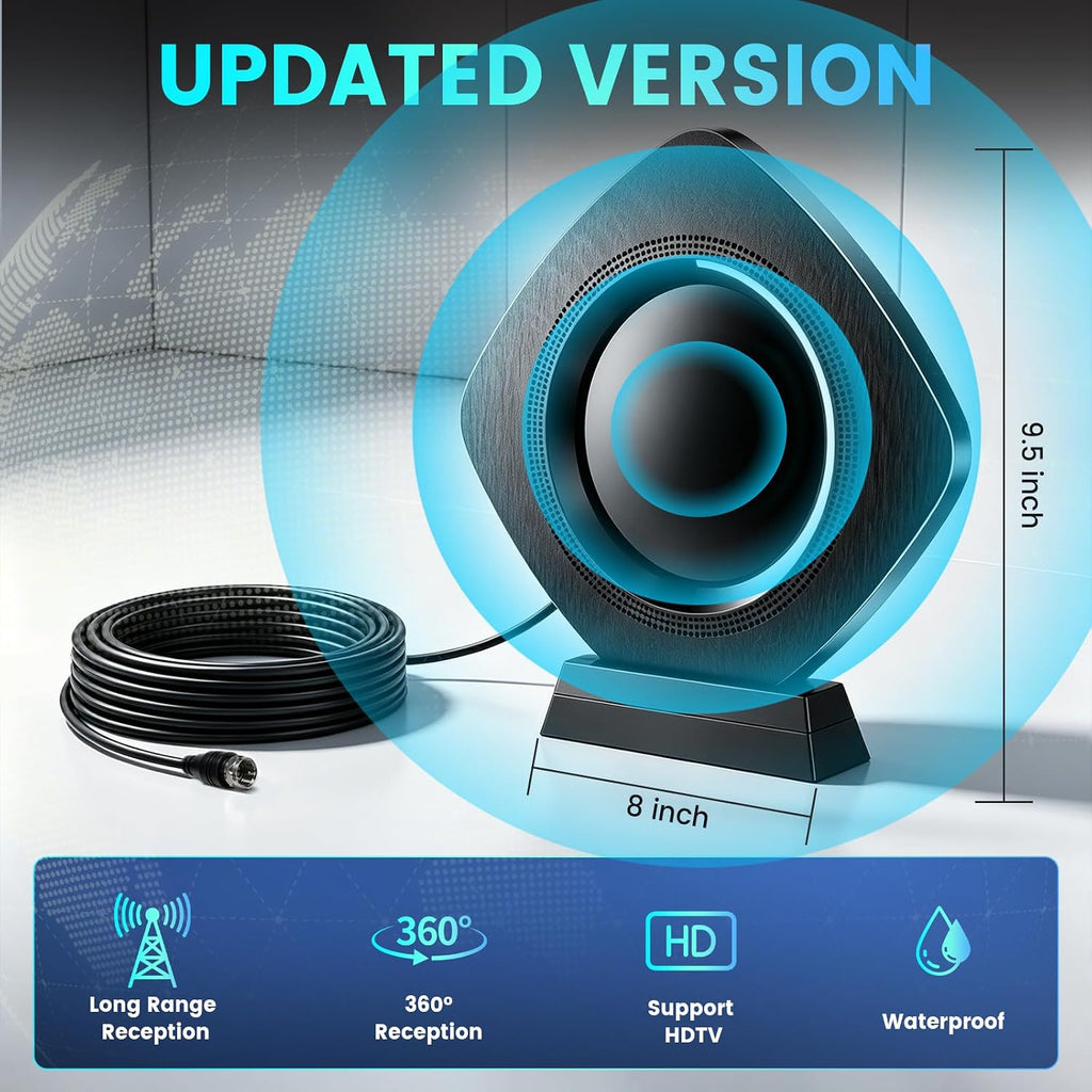 TV Antenna for Smart 6000+Miles, Best Digital TV Antenna Indoor/Outdoor