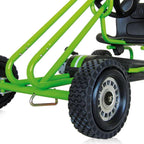 Hauck Lightning - Pedal Go Kart for Kids Ages 4-8, Adjustable Bucket Seat, Plastic Wheels with Rubber Profile, Handbrake for both rear wheels, Ride