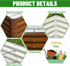 Galvanized Raised Garden Bed 6x3x2FT Outdoor Large Metal Planter Box Steel Kit for Planting Vegetables, Flowers