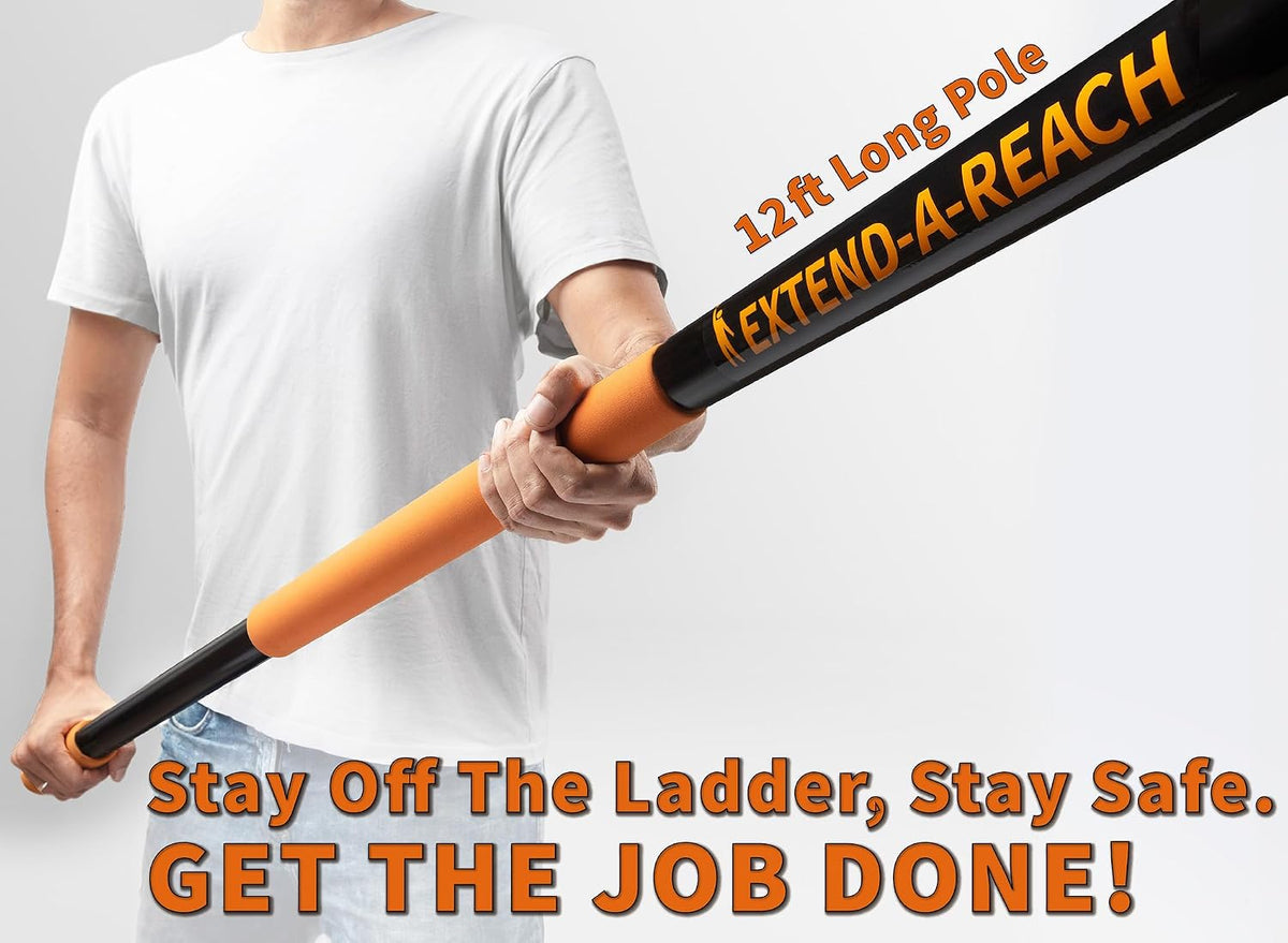 20 Foot Exterior House Cleaning Brush Set with 4-12 ft Extension Pole