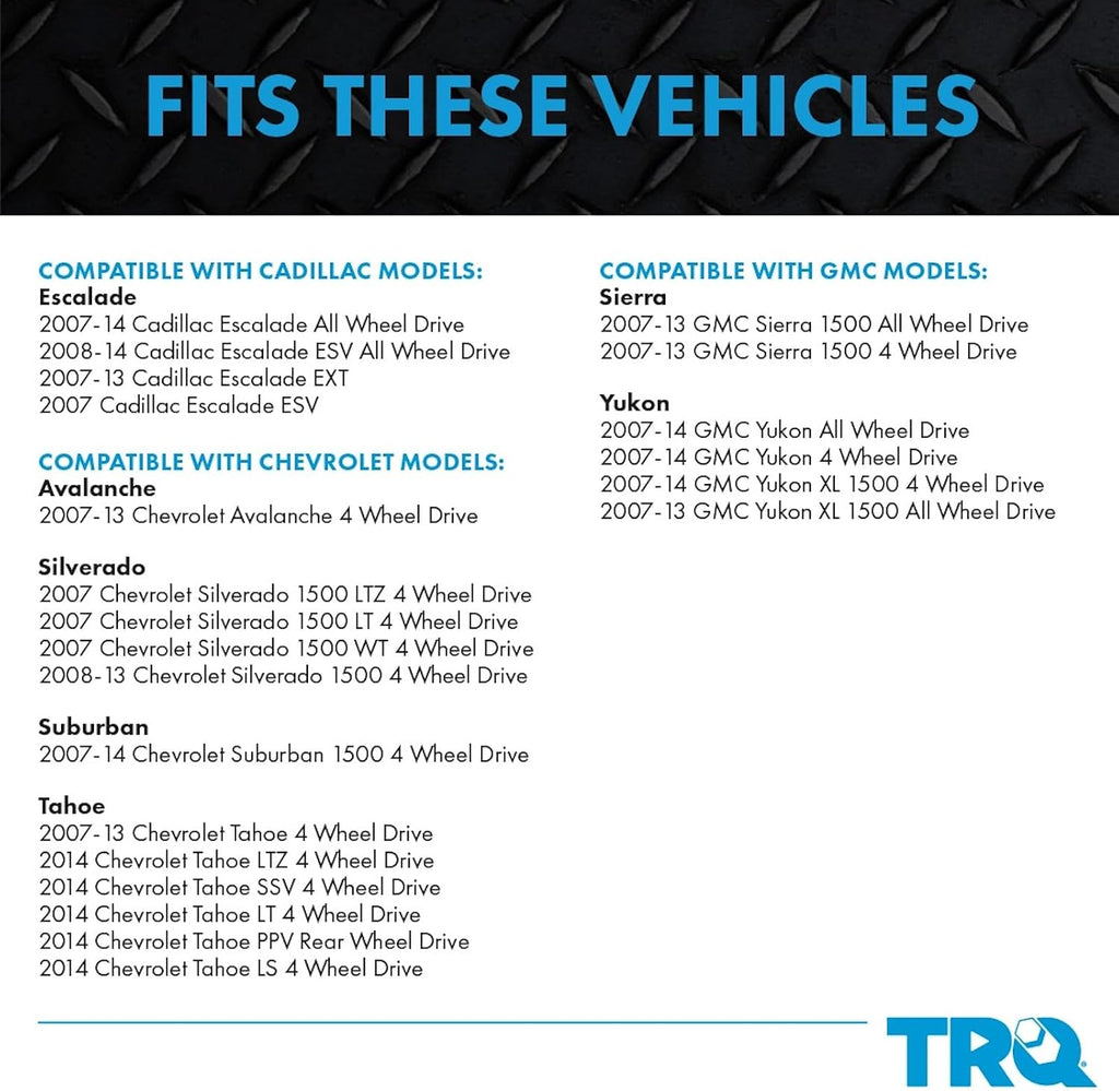 TRQ Front Wheel Bearing & Hub Assembly Set