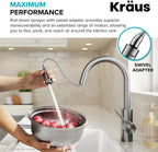 KRAUS Spot Free Stainless Steel Pull Down Kitchen Faucet KPF-2620SFS