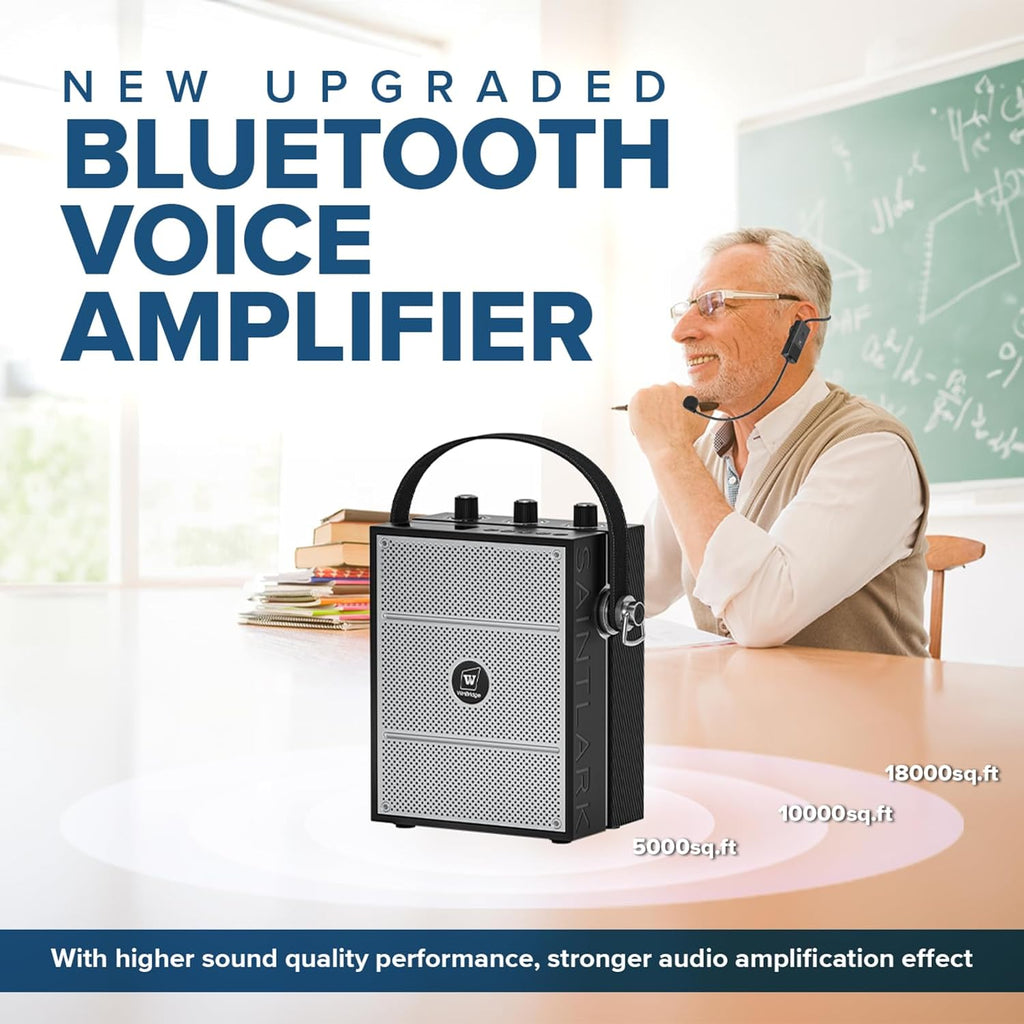 50W Voice Amplifier for Teachers, Portable PA Speaker with Microphone
