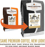 Fresh Roasted Coffee, Organic White Knight Whole Bean Coffee, Light Roast, USDA Organic, Kosher, 5 lb (80 oz)