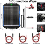 SUNER POWER 20W 12V Solar Panel Battery Trickle Charger Maintainer Pro