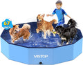 VISTOP Extra Large Foldable Dog Pool XXL, Hard Plastic Shell Portable Swimming Pool for Dogs Cats and Kids Pet Puppy Bathing Tub Collapsible Kiddie