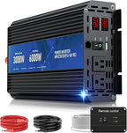 3000W Power Inverter 12V DC to 110V/120V AC Converter, 6000W Peak RV Use