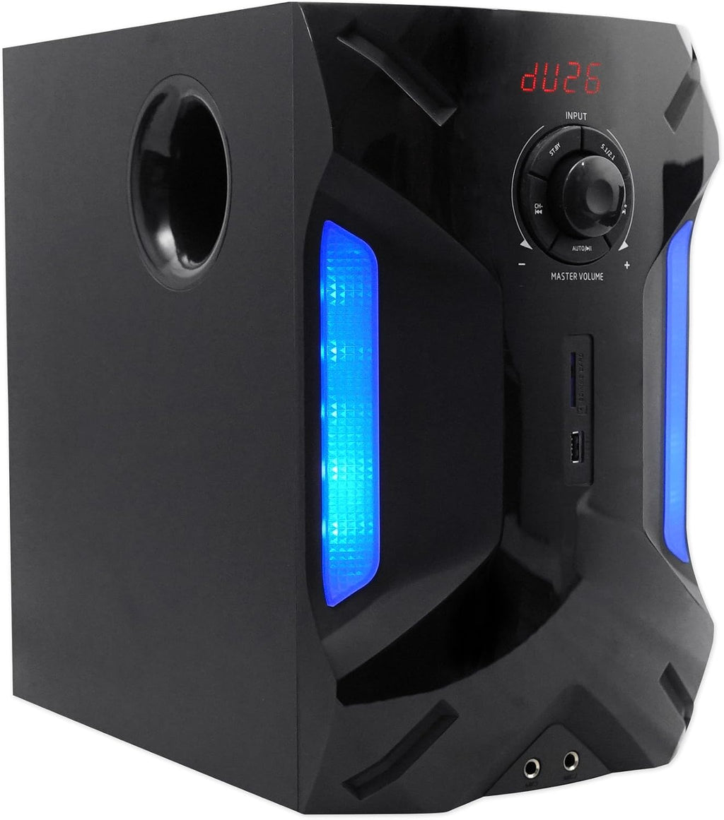 Rockville HTS56 5.1-Channel Bluetooth Home Theater System, 8" Subwoofer