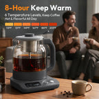 6-Cup Electric Percolator Coffee Pot-3 Custom Brew Modes