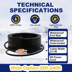 HEATIT HIRD 240FT Roof & Gutter De-Icing Cable, 5W/ft Heat Tape