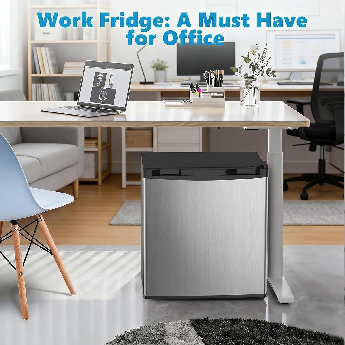 Antarctic Star 1.6 cu.ft Mini Fridge Adjustable Thermostat, Stainless Steel