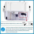 Mini Split Condensate Pump, 100-240V White AC Hvac Silent Condensate Pump, ＜19dB(A), 50/60Hz, External Wall Mount, Self Priming Device, Used for