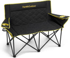 FanttikOutdoor Zeta L11 Duo Pro Double Camping Chair, 2 Person Portable Folding Couch, Up to 600 lbs, High Strength Loveseat with Cup Holder & Carry