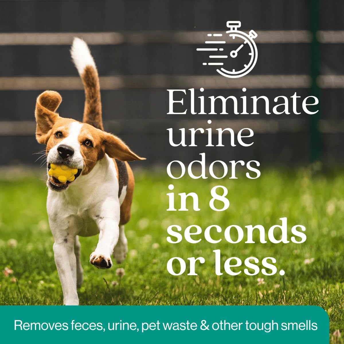 Eco Strong Outdoor Odor Eliminator | Outside Dog Urine Enzyme Cleaner – Powerful Pet, Cat, Animal Scent Deodorizer | Professional Strength for Yard