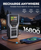 YaberAuto 6000A Portable Car Jump Starter with OBD2 Scanner, Code Reader
