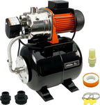 HoldwellS 115V Shallow Well Jet Pump with 5 Gallon Pressure Tank 1320 GPH Stainless Steel Automatic Water Booster Pump with Pressure Switch & Gauge