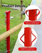 4ft Woven Wire Fence Stretcher Bar with 5 Wedges,Field Fence Stretcher