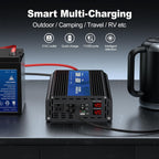 3000W Power Inverter 12V DC to 110V/120V AC Converter, 6000W Peak RV Use
