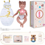 BABESIDE 16 Inch Silicone Baby Doll Weighted 4LB, Lifelike Newborn Dolls