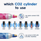 SodaStream TERRA Sparkling Water Maker, Value Bundle, CQC CO2 System, Includes 2 Quick Connect 60L CO2 Cylinders, 3 Dishwasher Safe BPA Free Bottles