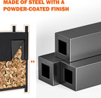 8ft Heavy Duty Firewood Rack with Waterproof Cover