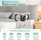 Bed Rails for Elderly Adults Safety - Extended Bed Assist Rail for Seniors - Adjustable Beds Side Rails Handle Support Bar Bed Guard with Storage Bag