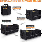 HEYTRIP Large Trunk Organizer with Built-in Leakproof Cooler Bag, Black