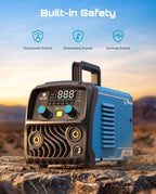 SEESII 135A MIG Welder 110V - 3-in-1 Gasless Flux Core/Lift TIG/Stick Welding Machine, 7.7lbs Portable IGBT Inverter, Large Digital Display Multi