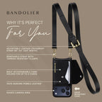Bandolier Hailey Chrome Leather Crossbody Compatible With iPhone 18 Pro Max