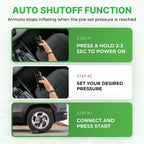 Airmoto Portable Tire Inflator and Hard Carrying Case Bundle