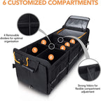 HEYTRIP Large Trunk Organizer with Built-in Leakproof Cooler Bag, Black