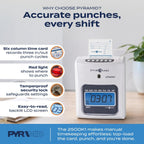 Pyramid Time Systems 2500 Auto-Aligning Time Clock Bundle [2500K1]